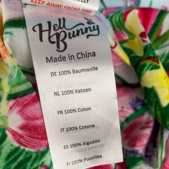 Hell Bunny Angelique Fit & Flare Floral Spring Retro Pin Up Dress Size XL - Picture 7 of 12